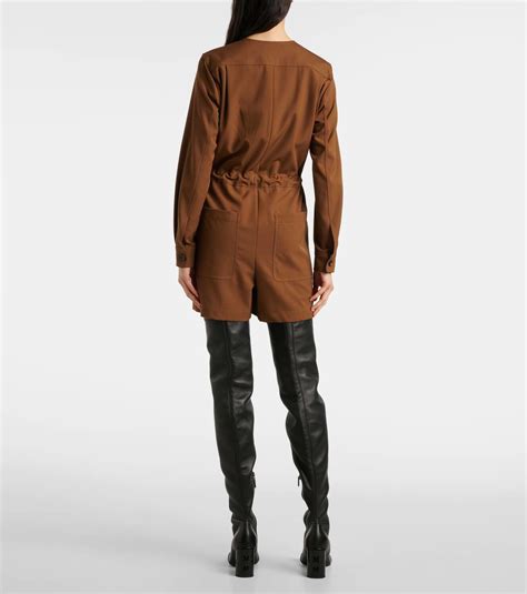 Max Mara Maine belted wool gabardine playsuit Max Mara