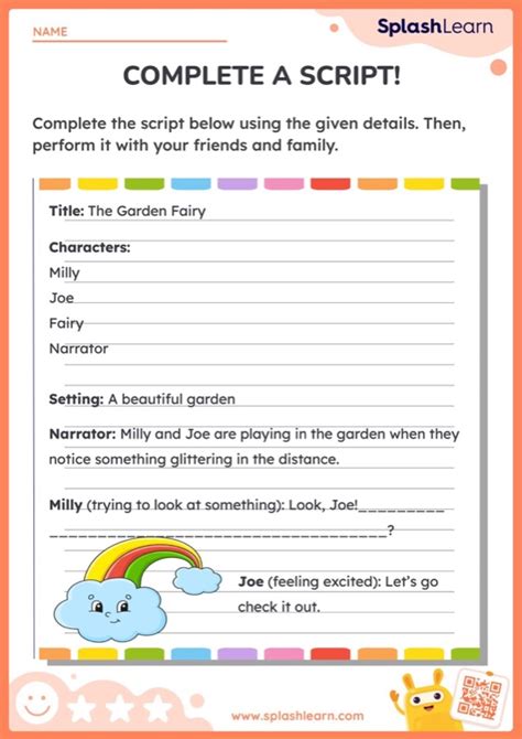 Writing Play Script Worksheet 的图像结果