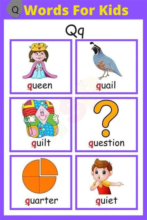 Q Words For Kids | Which Things That Start With Q | Learn Vocabulary ...