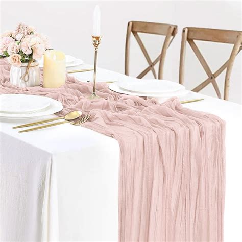 Amazon.com: CZBZYMYYY Cheesecloth Table Runner 10ft Gauze Boho Rustic ...