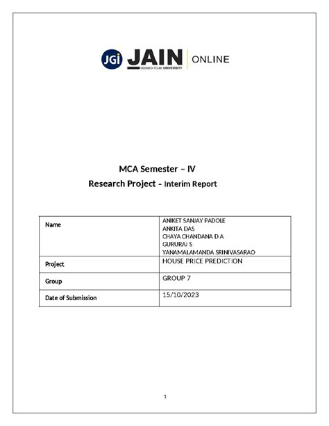 House+Price+Prediction+Interim+Report Final - MCA Semester – IV ...