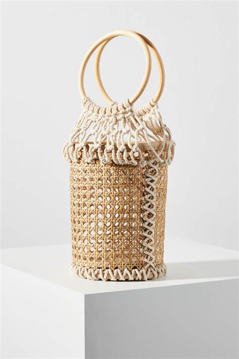 Anthropologie + Genevieve Woven Bucket Bag