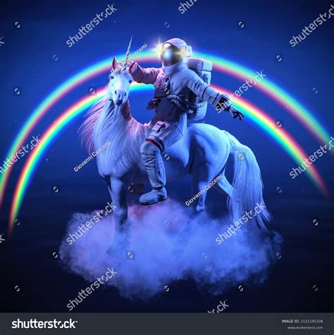 Astronaut Riding A Unicorn