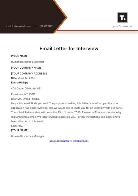 Free Interview Letter Templates, Editable and Printable