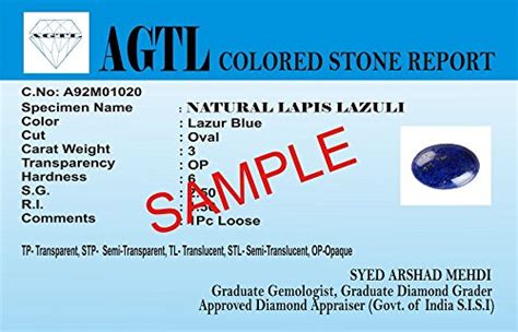 Lajward/Lapis Lazuli Stone with Certificate 6.17 Carat by AKELVI GEMS ...
