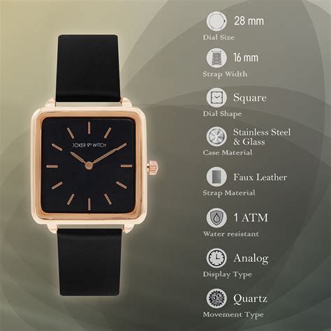 Shop Online Joker & Witch Black Faux Leather Watch for Women Online