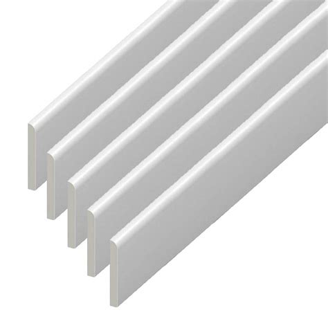 Buy UPVC Plastic Trim 45mm x 1m x 5 Pack - White Architrave Skirting ...
