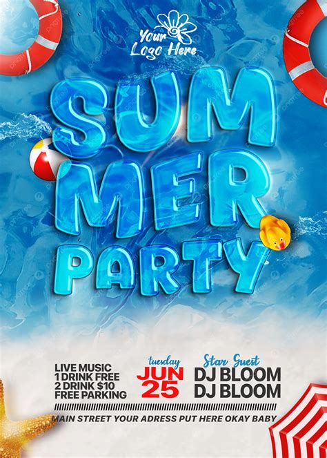 Pool Party Flyer Psd 23+ Pool Party Flyers Free PSD, Word, AI, EPS