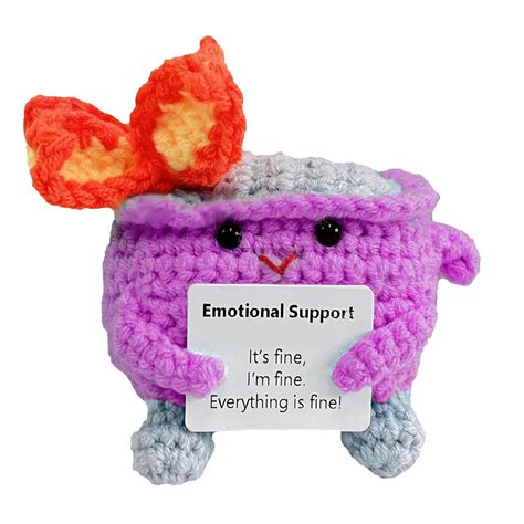 Emotional Support Dumpster Fire, Hand Made Crochet Cute Little Dumpster ...
