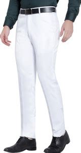 RRFASHION Slim Fit Men White Trousers - Buy RRFASHION Slim Fit Men ...