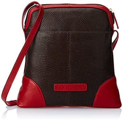 Hidesign Miranda 03 Brown Leather Women's Sling Bag (Red ...