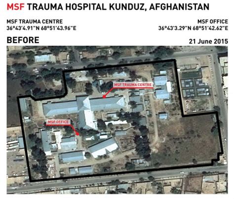 Two photos show how a US airstrike destroyed an MSF hospital in Afghanistan