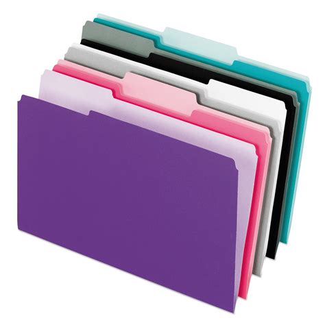 Pendaflex 4210 1/3 BLA Interior File Folders, 1/3-Cut Tabs, Letter Size ...