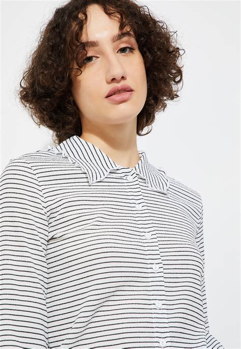 Buy URB_N Women Crinkled Striped Shirt Online at just Rs. 699.0 ...