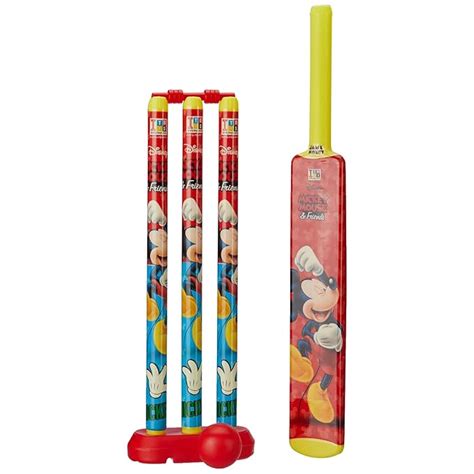 Amazon Brand – Jam and Honey Mickey Mouse Premium Cricket Set with Bat ...