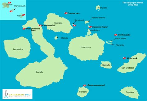 Map Of Galapagos Islands | Adams Printable Map