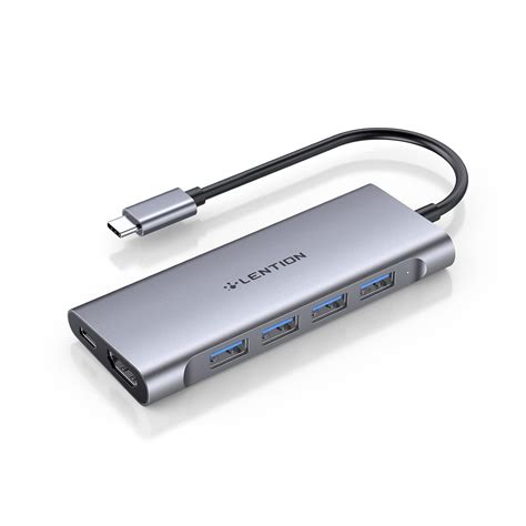 LENTION USB-C Multi-Port Hub with 4K HDMI Output, 4 USB 3.0, Type C ...
