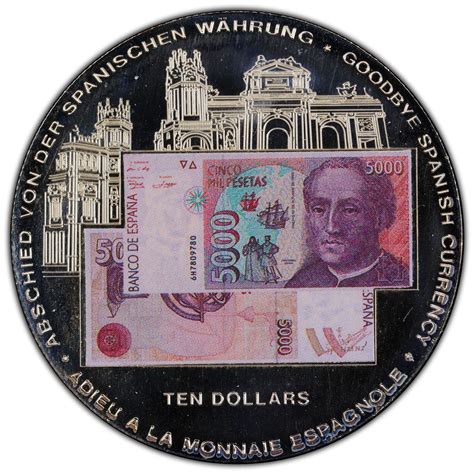 10 Dollars (Goodbye Spanish Currency) - Liberia – Numista