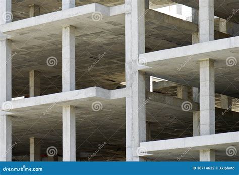 Building Made with Precast Concrete Slabs Stock Photo - Image of framed ...