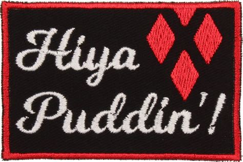 Buy Hiya, Puddin! Iron-On Patch - Made in The USA - Red, White, Black ...