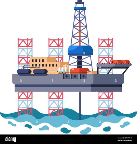Offshore Oil Rig Structure Vector Stock Vector Image & Art - Alamy