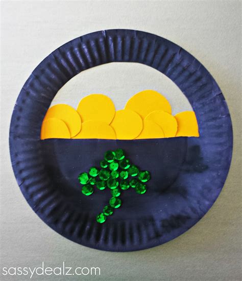 Paper Plate Pot of Gold Craft For St. Patrick's Day - Crafty Morning