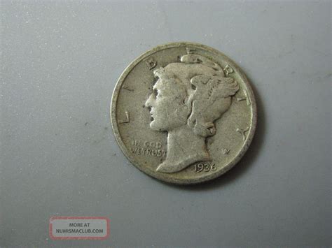 1936 Mercury Dime United States Coin G