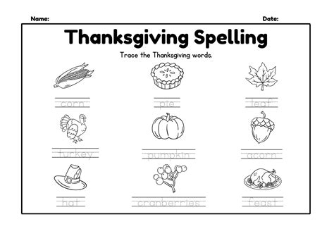 FREE Printable Thanksgiving Worksheets For Preschool - Worksheets Library