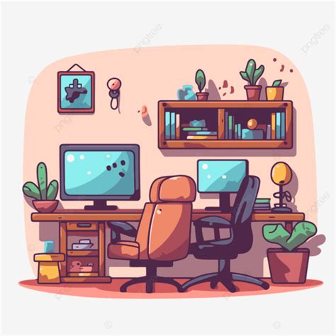 Computer Room Cartoon Background 的图像结果