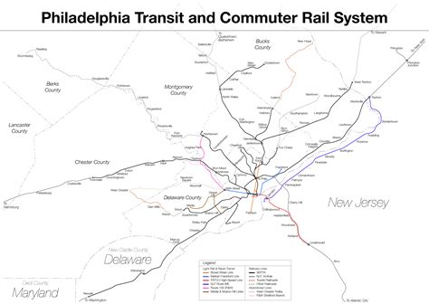 Subway: Philadelphia metro map, United States