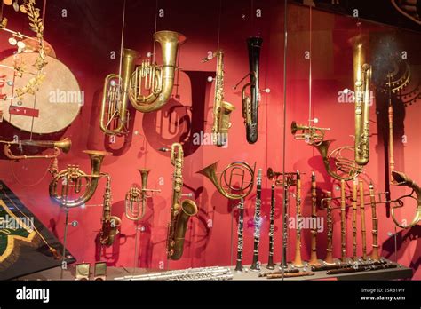 Some rare and unusual wind instruments on exhibit in the "dance hall ...