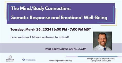 The Mind/Body Connection: Somatic Response and Emotional Well-Being ...