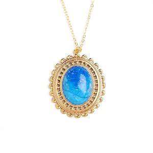 Buy Gempro Turquoise Pendant | December Birthstone Firoza Stone Pendant ...