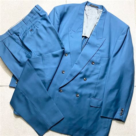 old VALENTINO GARAVANI saxe blue oversized suits set-up | NOIR ONLINE