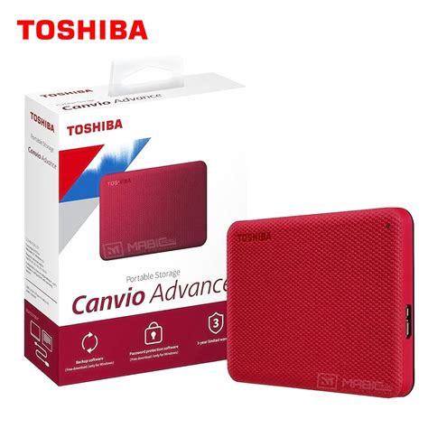 DISCO DURO PORTÁTIL TOSHIBA CANVIO ADVANCE 1TB RED V10 P/N HDTCA10XR3AA ...