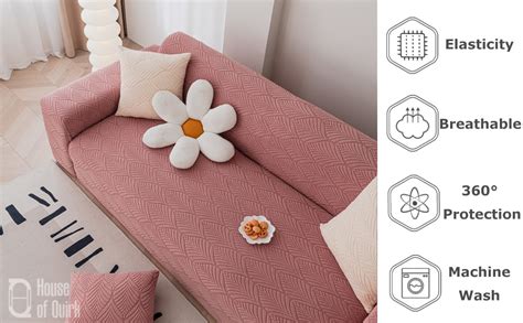 House of Quirk Universal Single Seater 220 GSM Jacquard Leaf Texture ...