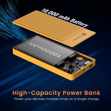 Portronics Luxcell B12 10,000mAh Ultra Slim Power Bank with USB-A ...