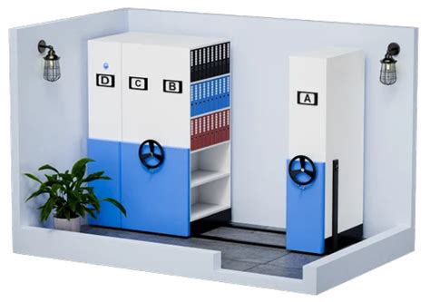 8 Feet Mild Steel Mobile Compactor - 9 x 6 Room Size Mobile File ...