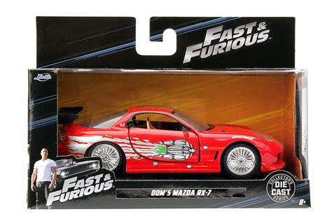 Buy Jada Fast & Furious Dom's Mazada RX-7 Diecast Model Car 1/32 Scale ...