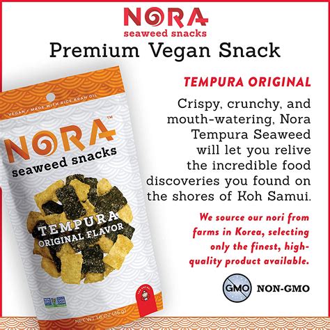 Tempura Original Seaweed Snacks by Nora (6) – Accesorios-Mexicali
