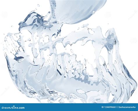 Splashing Blue Sparkling Pure Water. Abstract Nature Background Stock ...