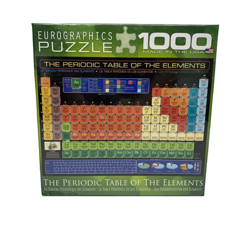 New EuroGraphics Periodic Table of Elements Puzzle 1000 Pieces Sealed ...