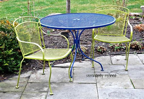 Serendipity Refined Blog: Wicker and Wrought Iron Patio Furniture Makeover