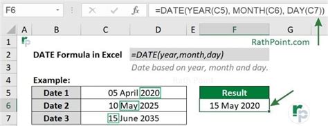 Image result for Excel Date Formulas Column
