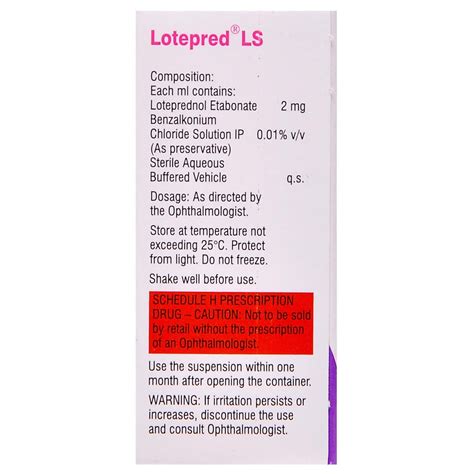 Buy Lotepred LS Eye Drops 5 ml online | Uses, Side Effects, Price and ...