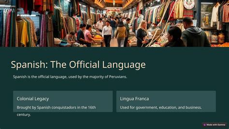 Languages of Peru: Spanish, Quechua, Aymara | PPTX