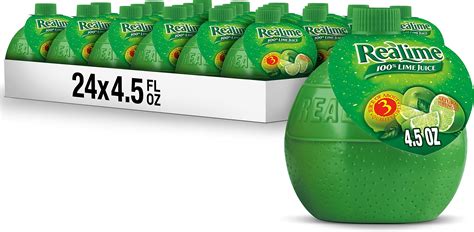 Amazon.com : ReaLime 100% Lime Juice, 4.5 fl oz bottle (Pack of 24 ...