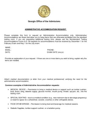 2022-2025 Form GA Administrative Accommodation Request Fill Online ...