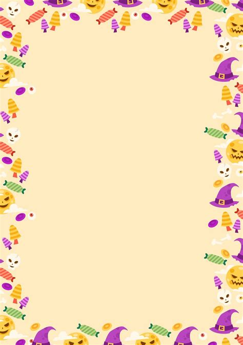 Halloween Borders - 15 Free PDF Printables | Printablee | Halloween ...