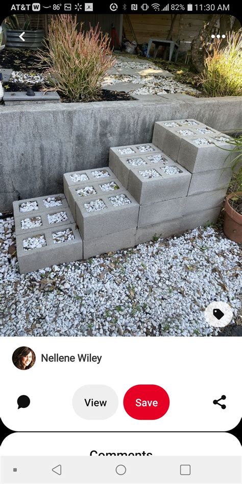 DIY Concrete Block Plant Stand